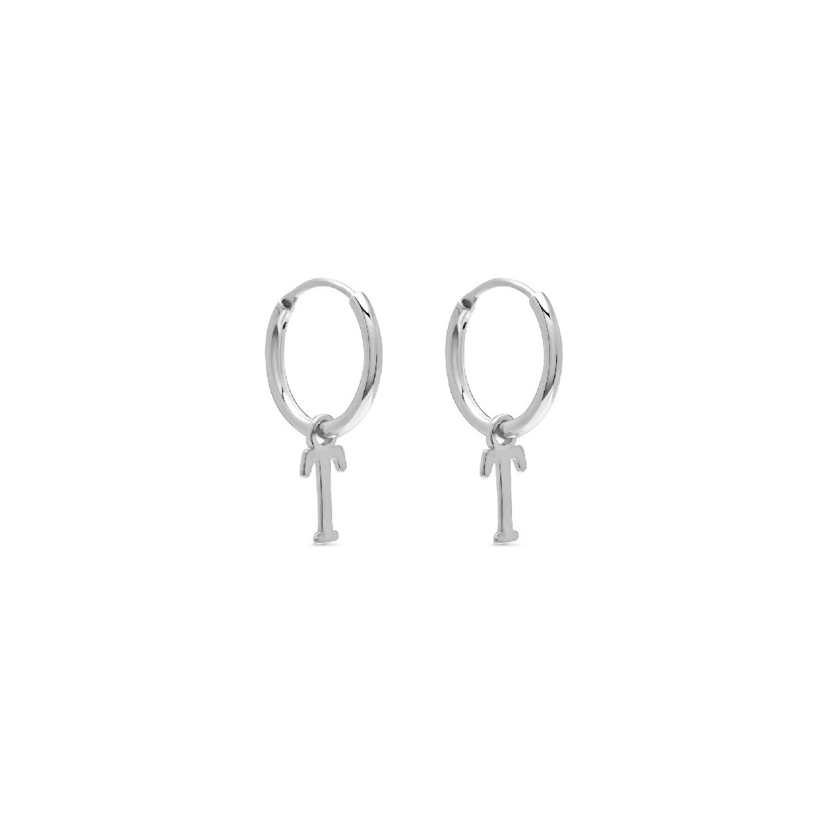 PENDIENTE ARO 1,5 X 13MM LETRA T - PE5899R/T PENDIENTE ARO 1,5 X 13MM LETRA T - PE5899R/T