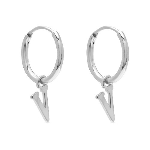 PENDIENTE ARO 1,5 X 13MM LETRA V - PE5899R/V