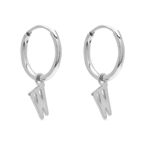 PENDIENTE ARO 1,5 X 13MM LETRA W - PE5899R/W