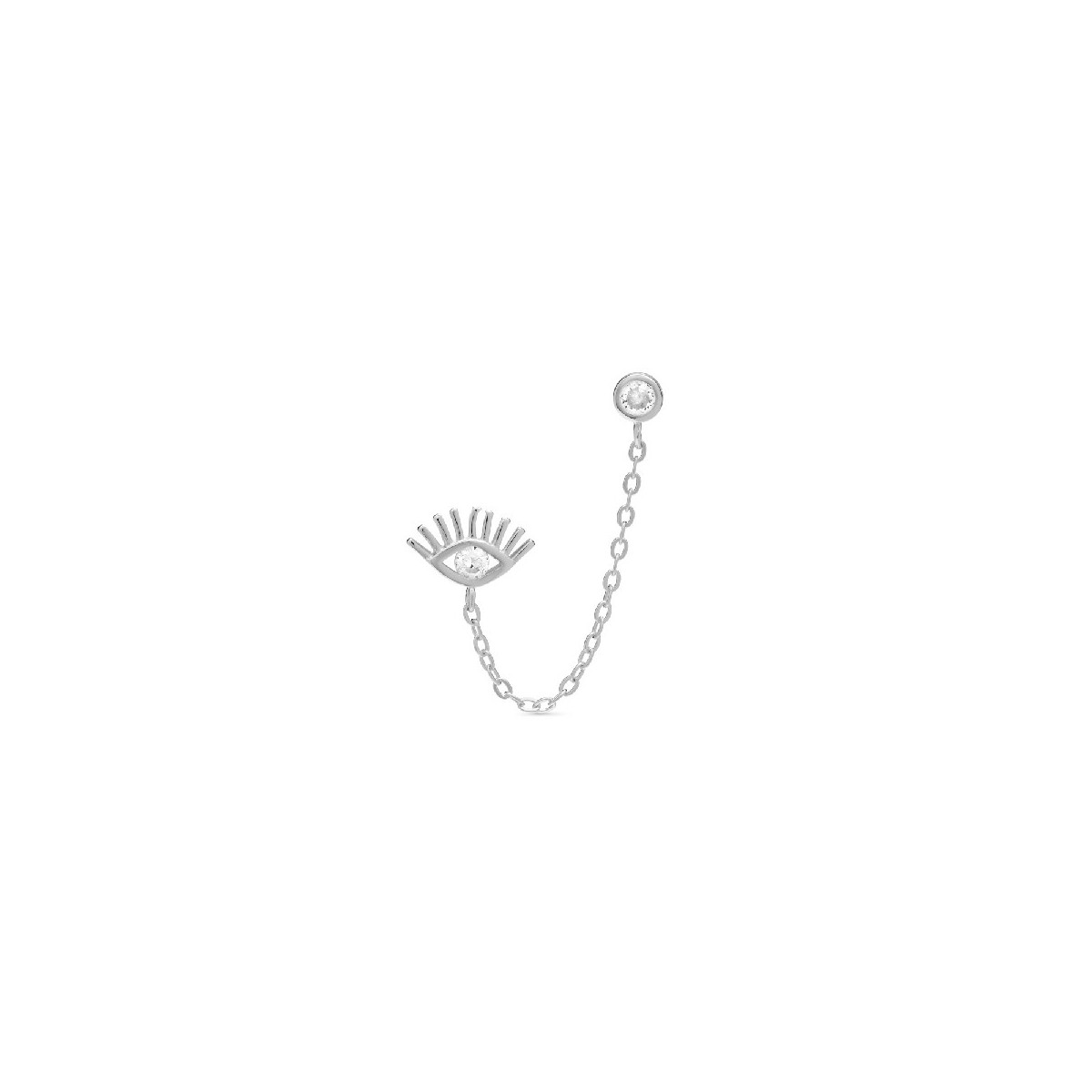 PENDIENTE OJO + CHATON + CADENA - PE5913R PENDIENTE OJO + CHATON + CADENA - PE5913R