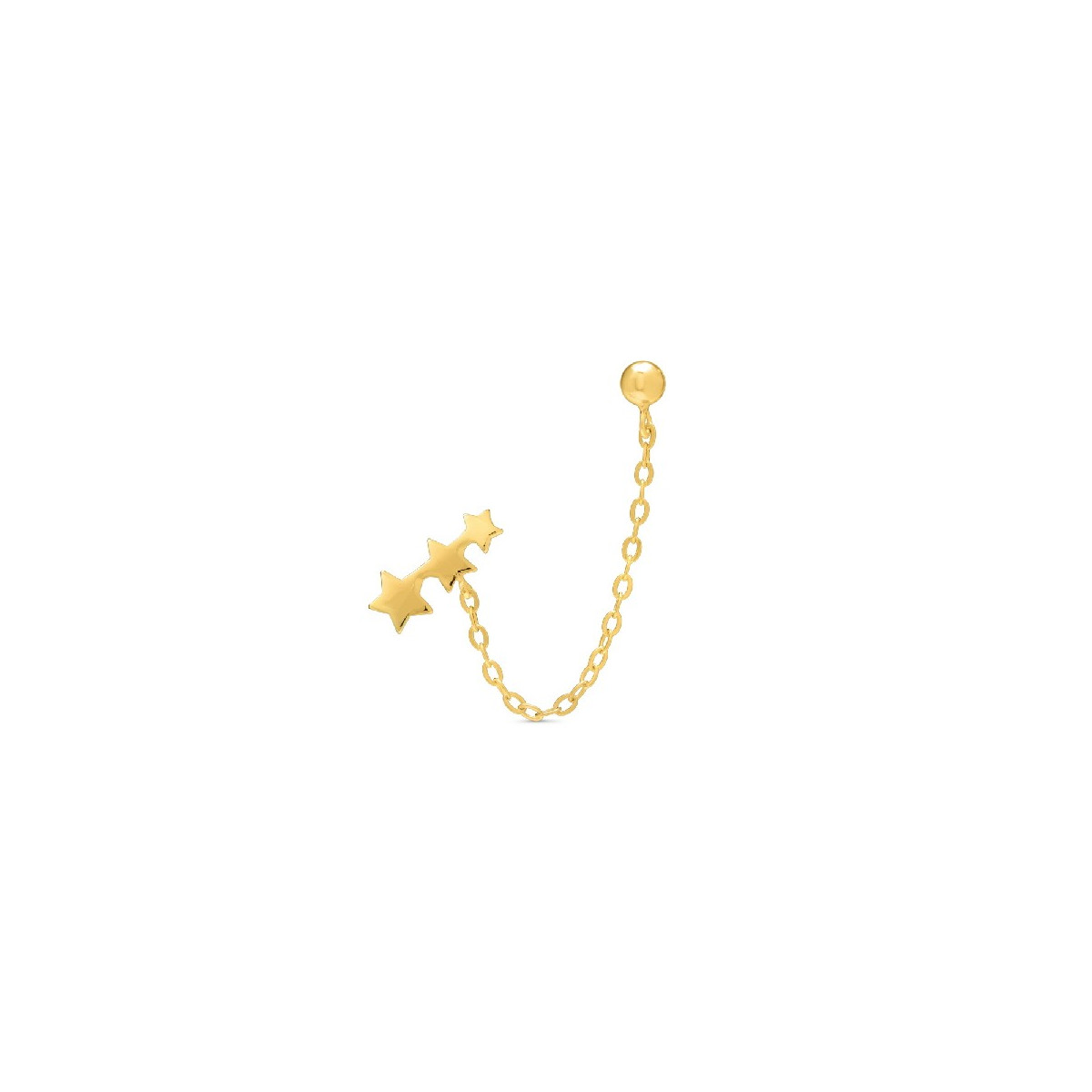 PEND. 3 ESTRELLAS + BOLA 3MM + CADENA  - PE5914CH