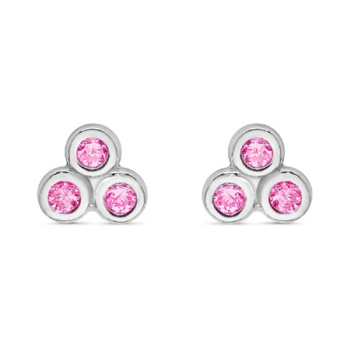PENDIENTE 3 CZ ROSA CLARO - PE5923R/14