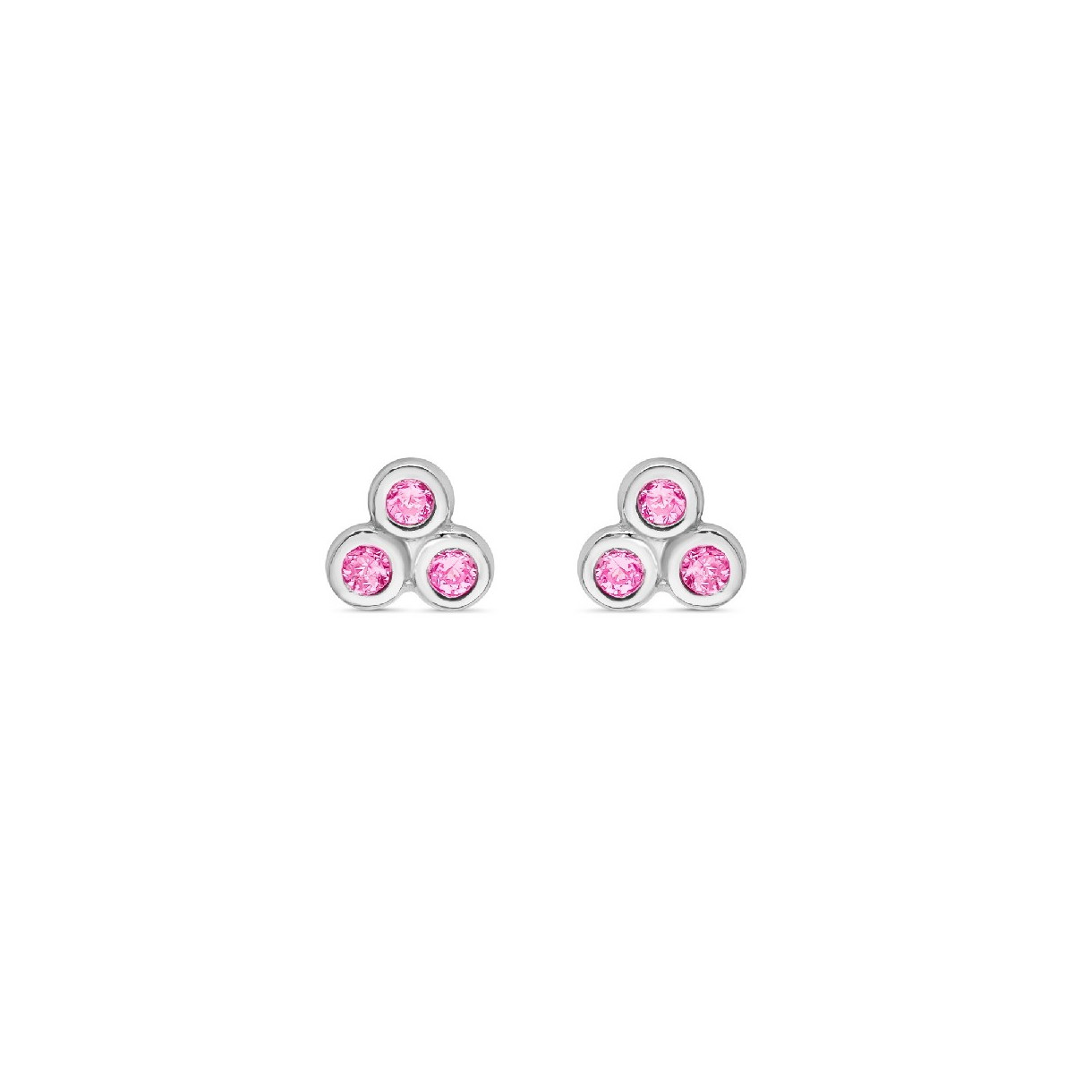 PENDIENTE 3 CZ ROSA CLARO - PE5923R/14