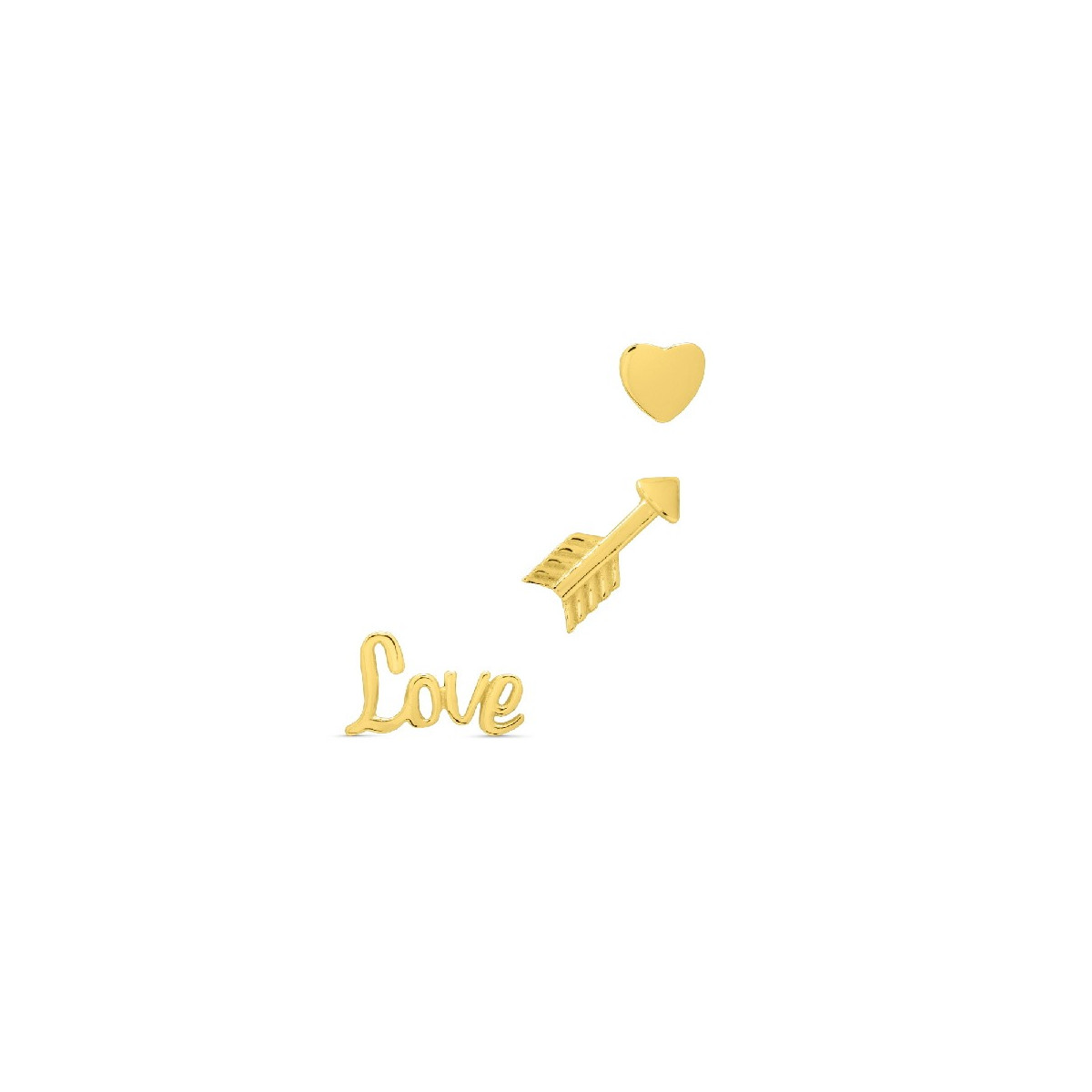 P. LOVE + FLECHA+CORAZON SET 3UD 1/2 PAR - PE5924CH
