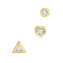 P.TRIANGULO+CORAZ+CHATON SET 3UD 1/2 PAR - PE5926CH