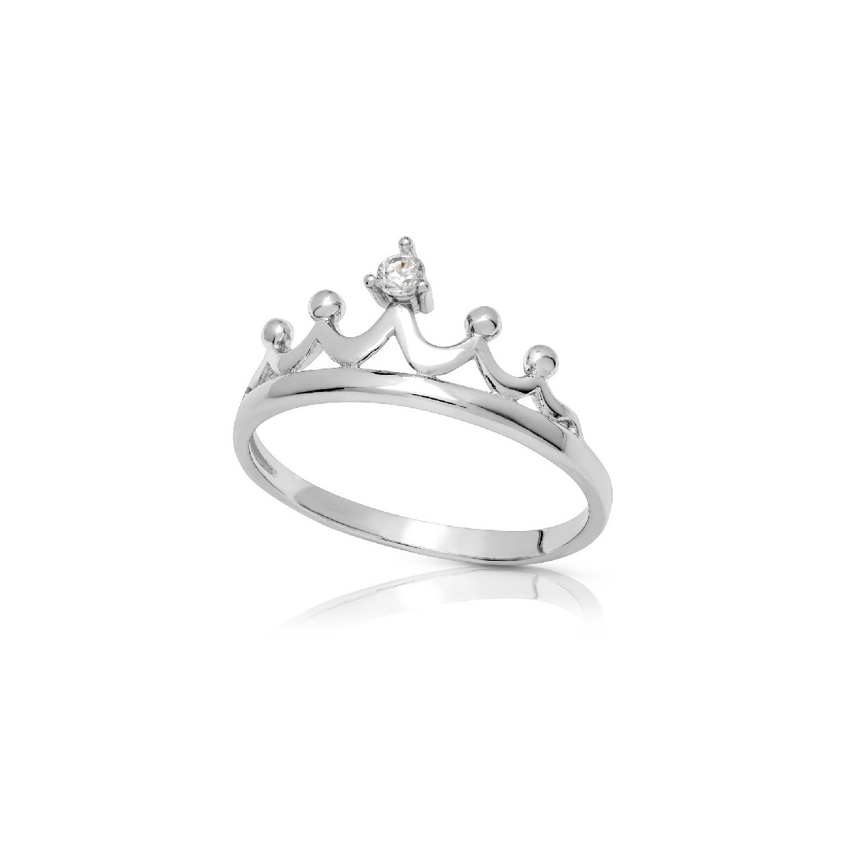 SORTIJA CORONA CON CZ CENTRO - SO1474R