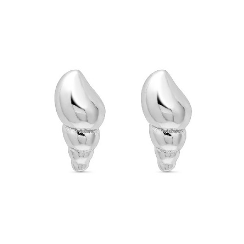 PENDIENTE CARACOLA LISA RODIO - PE5855R