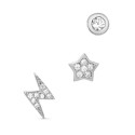 SET 3UD 1/2 PAR RAYO + ESTRELLA + CHATON - PE5950R
