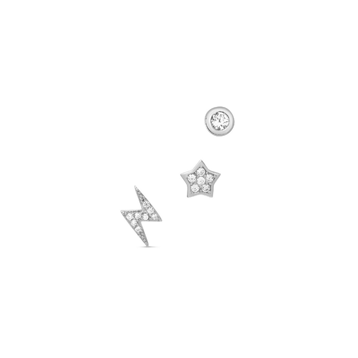 SET 3UD 1/2 PAR RAYO + ESTRELLA + CHATON - PE5950R