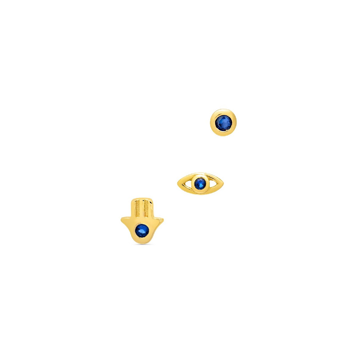 SET3UD 1/2 PAR MANOFATIMA+OJO TURCO+CHAT - PE5952CH/03