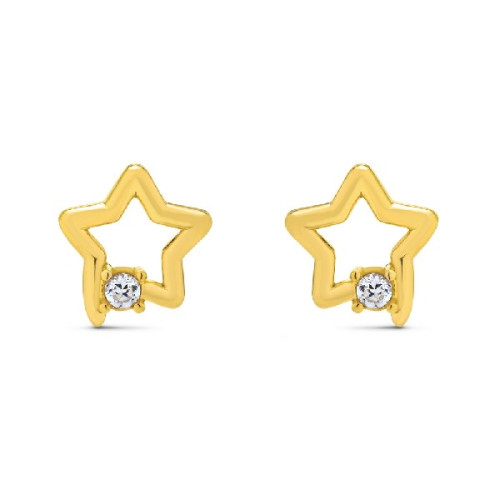 PENDIENTE ESTRELLA CALADA + CZ - PE5989CH