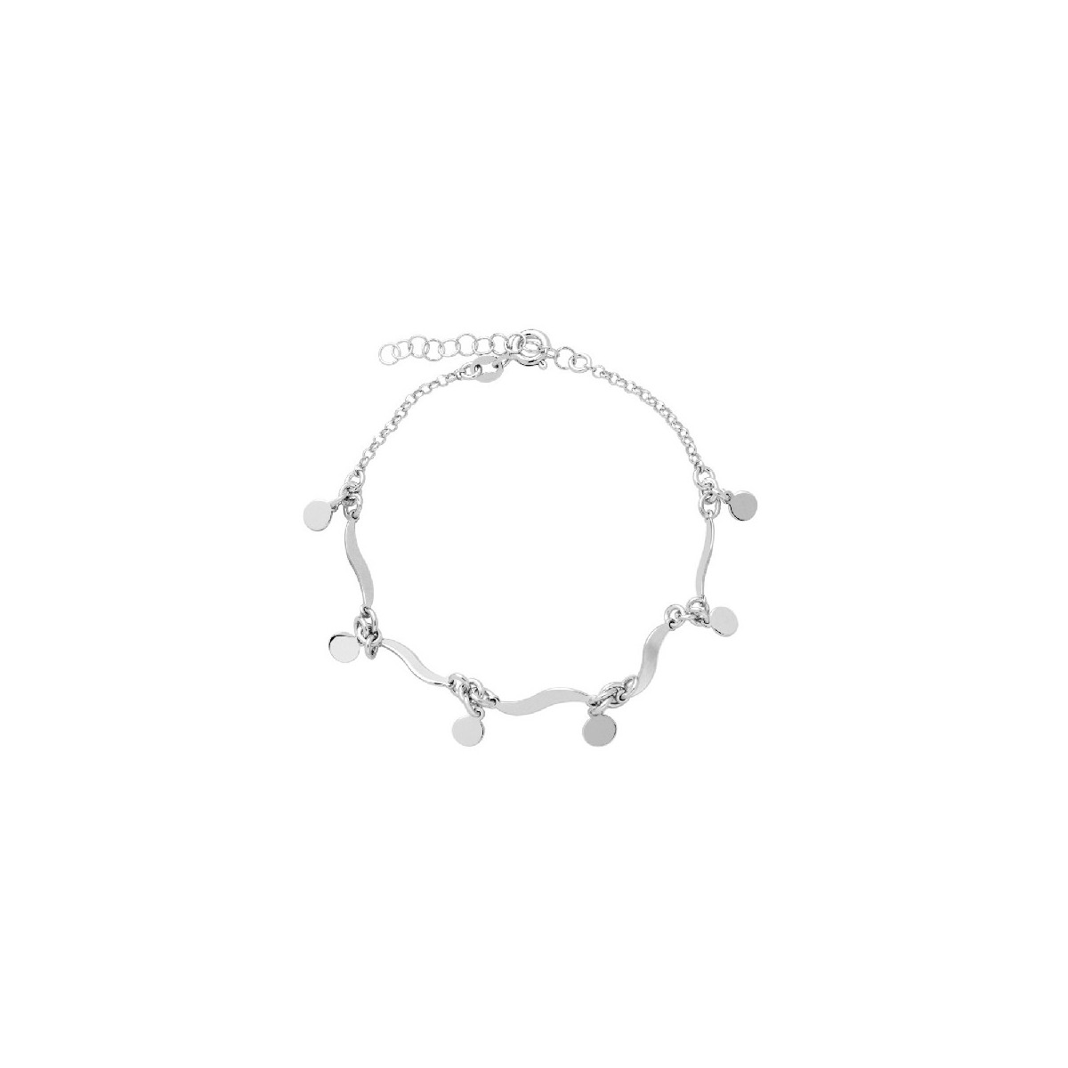 PULSERA DISCOS COLGANDO + ONDAS - PU5121R