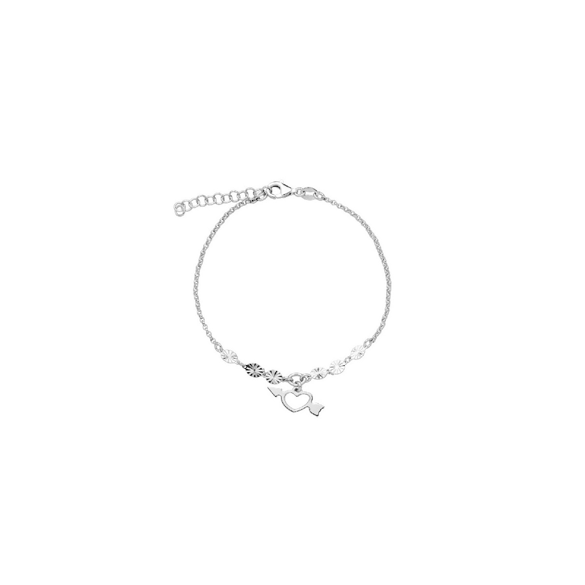 PULSERA CORAZON FLECHA CENTRO - PU5125R