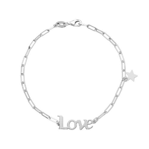 P. CADENA RECTANGULAR + LOVE + ESTRELLA - PU5126R