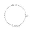 P. CADENA RECTANGULAR + LOVE + ESTRELLA - PU5126R