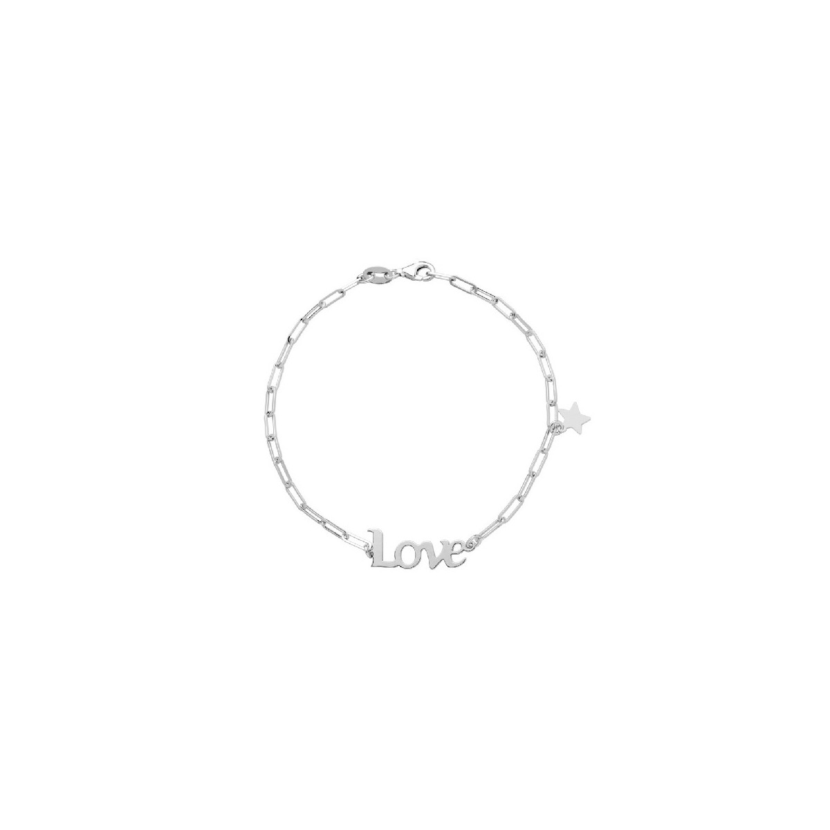 P. CADENA RECTANGULAR + LOVE + ESTRELLA - PU5126R