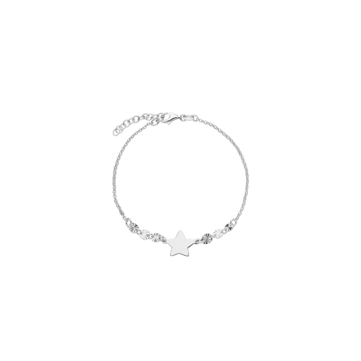 PULSERA ESTRELLA CENTRO DISCOS LAPIDADOS - PU5135R