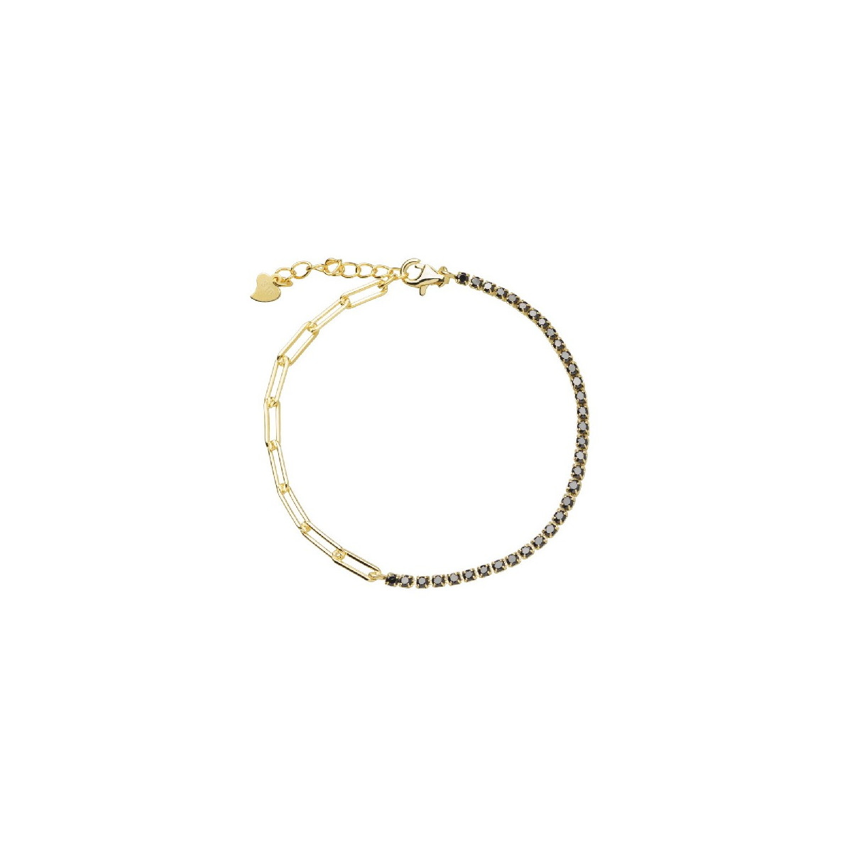 PULSERA MITAD CZ + CADENA RECTANGULAR - PU5180CH/10