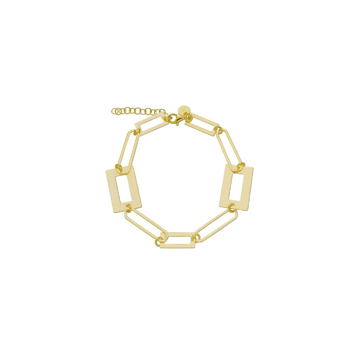 PULSERA ESLABON RECTANGULAR PLANO - PU5188CH