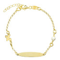 ESCLAVA CHAPA OVAL PERLA + MARIPOSA CH - ES1787CH