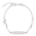 ESCLAVA CHAPA OVAL PERLA + MARIPOSA R - ES1787R