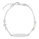 ESCLAVA CHAPA OVAL PERLA + ESTRELLA R - ES1788R
