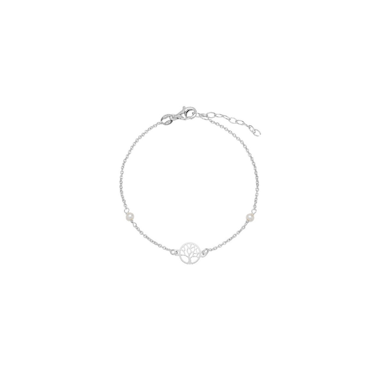 PULSERA CADENA CENTRO ARBOL + 2 PERLAS - PU5209R