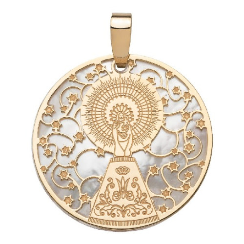 COLGANTE VIRGEN DEL PILAR NACAR 18,5MM  - CO2789CH