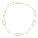 GARGANTILLA ESLABON RECTANGULAR PLANO - GA1590CH