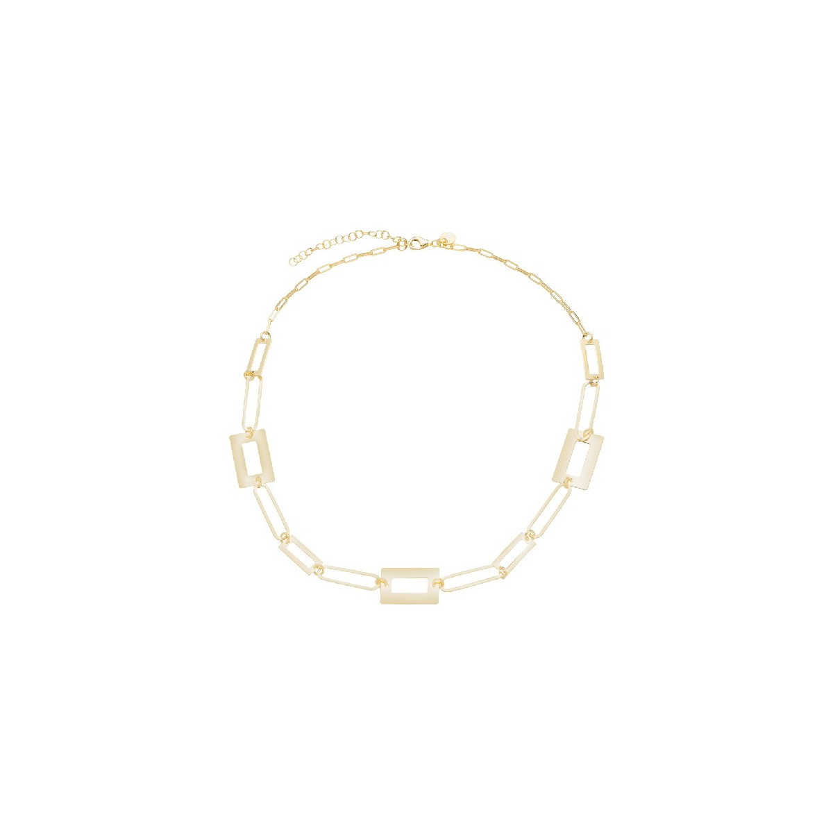 GARGANTILLA ESLABON RECTANGULAR PLANO - GA1590CH
