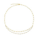 GAR. DOBLE PERLAS + CADENA RECTANGULAR - GA1612CH