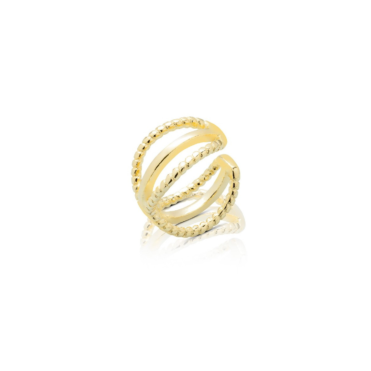 PEND. EAR CUFF 3 HILOS LABRADO Y LISO CH - PE5978CH