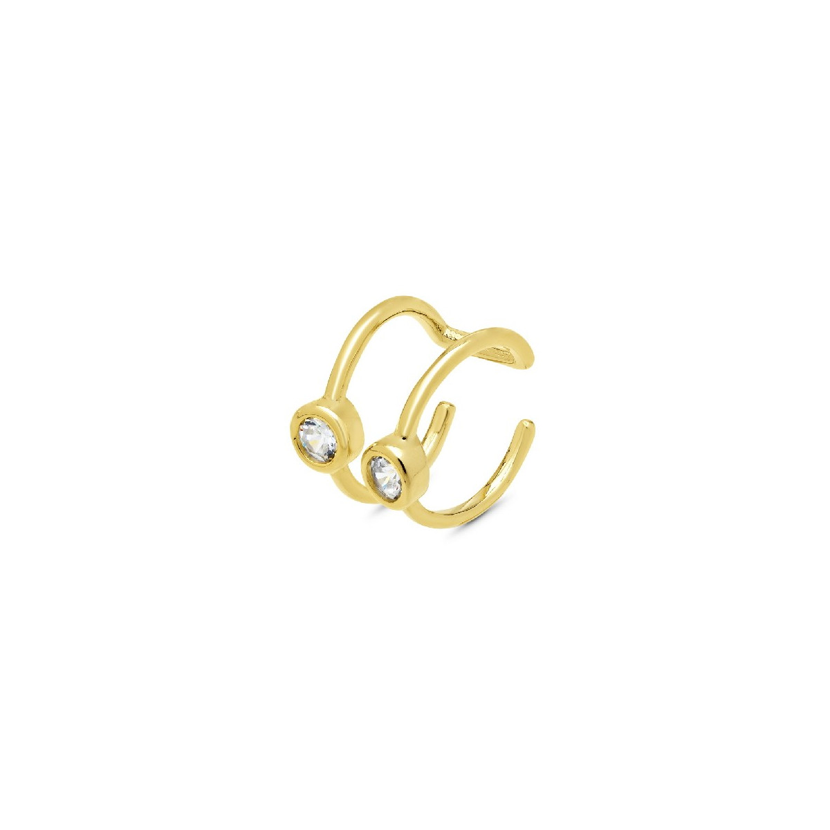 P. EAR CUFF DOBLE HILO CON CIRCONITA - PE5996CH/04