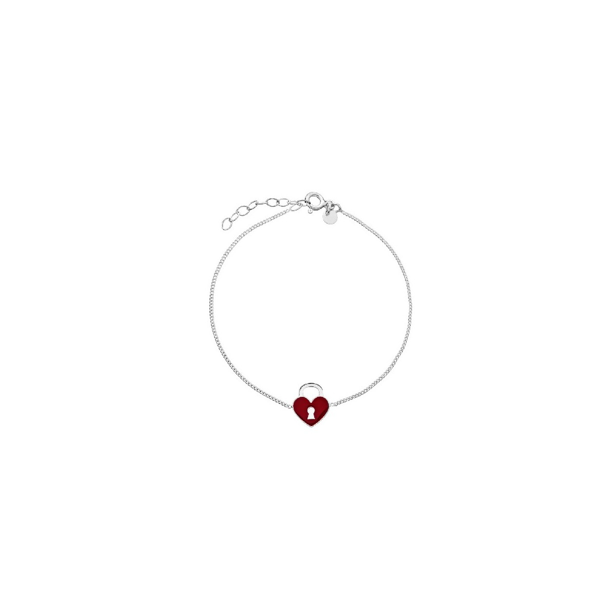 P. CORAZON CERRADURA ESMALTE GRANATE - PU5232R/07