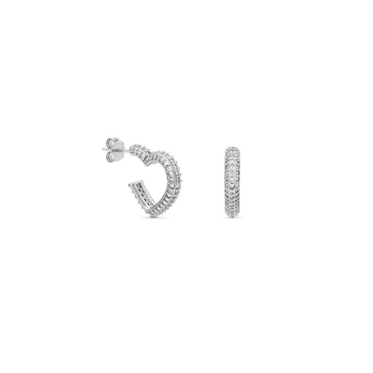 PENDIENTE CORAZON CZ PRESION - PE6008R