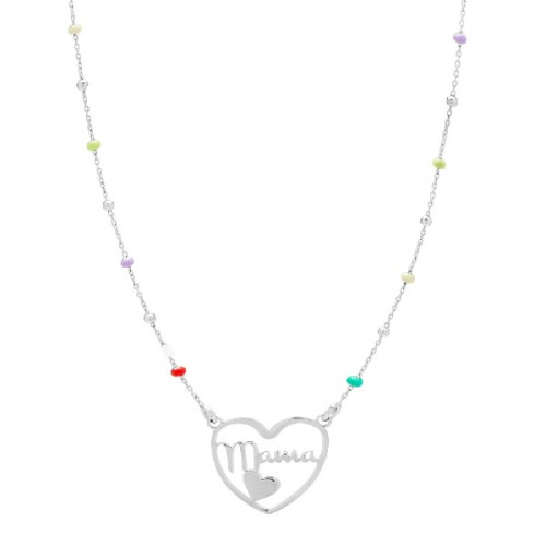 G.CAD.BOLAS ESMALTE CORAZON SILUETA MAMA - GA1678R/24