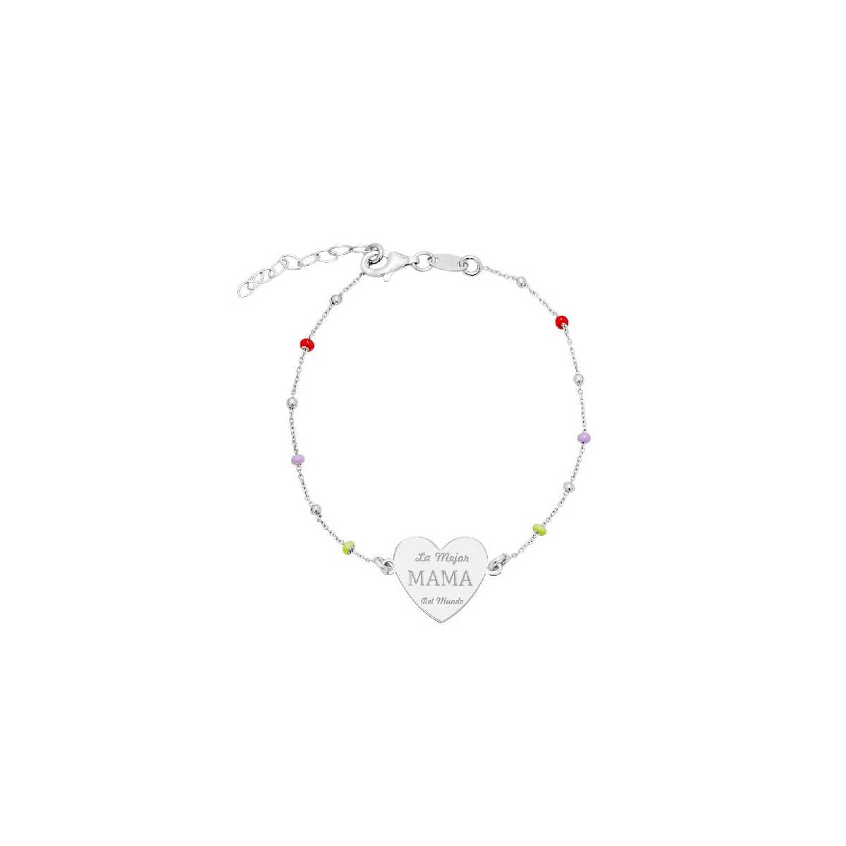 P.CAD.BOLAS ESMALTE CORAZON LAMEJOR MAMA - PU5291R/24