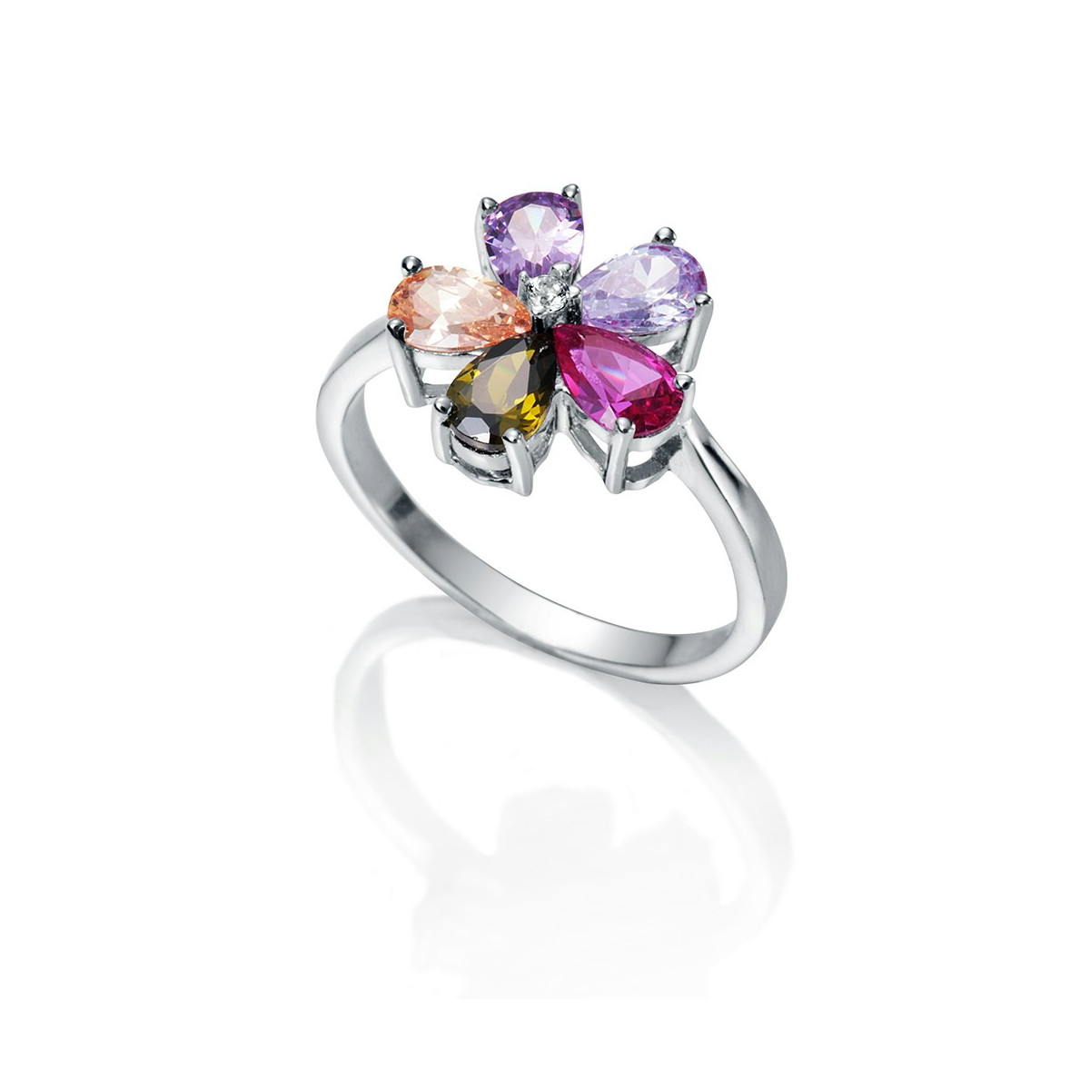 SORTIJA 5 PETALOS  MULTICOLOR - SO1240/24