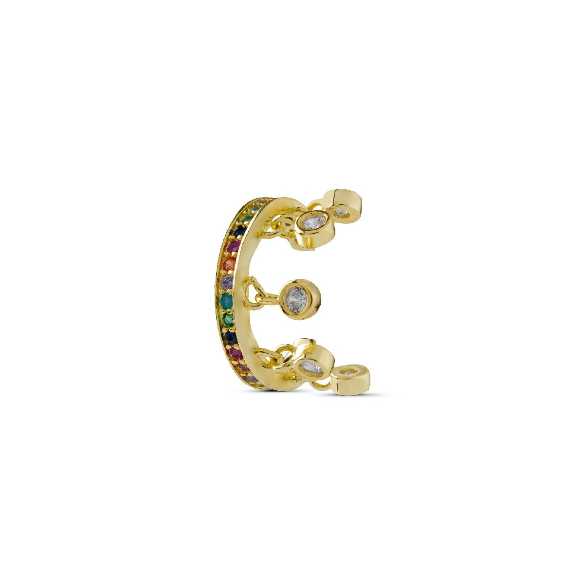 P. EAR CUFF CIRCONITAS MULTI 5 COLGANDO - PE5995CH/24