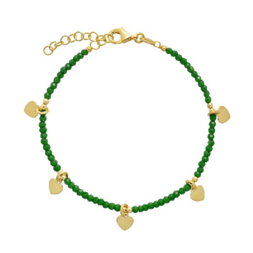 P. PIEDRAS VERDES 5 CORAZONES COLGANDO - PU5244CH/16
