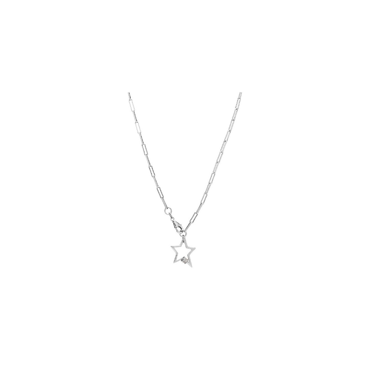G. CADENA RECTANGULAR + ESTRELLA TUBO CZ - GA1667R