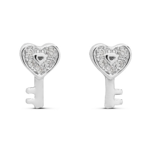 PENDIENTE LLAVE CIRCONITAS - PE4598