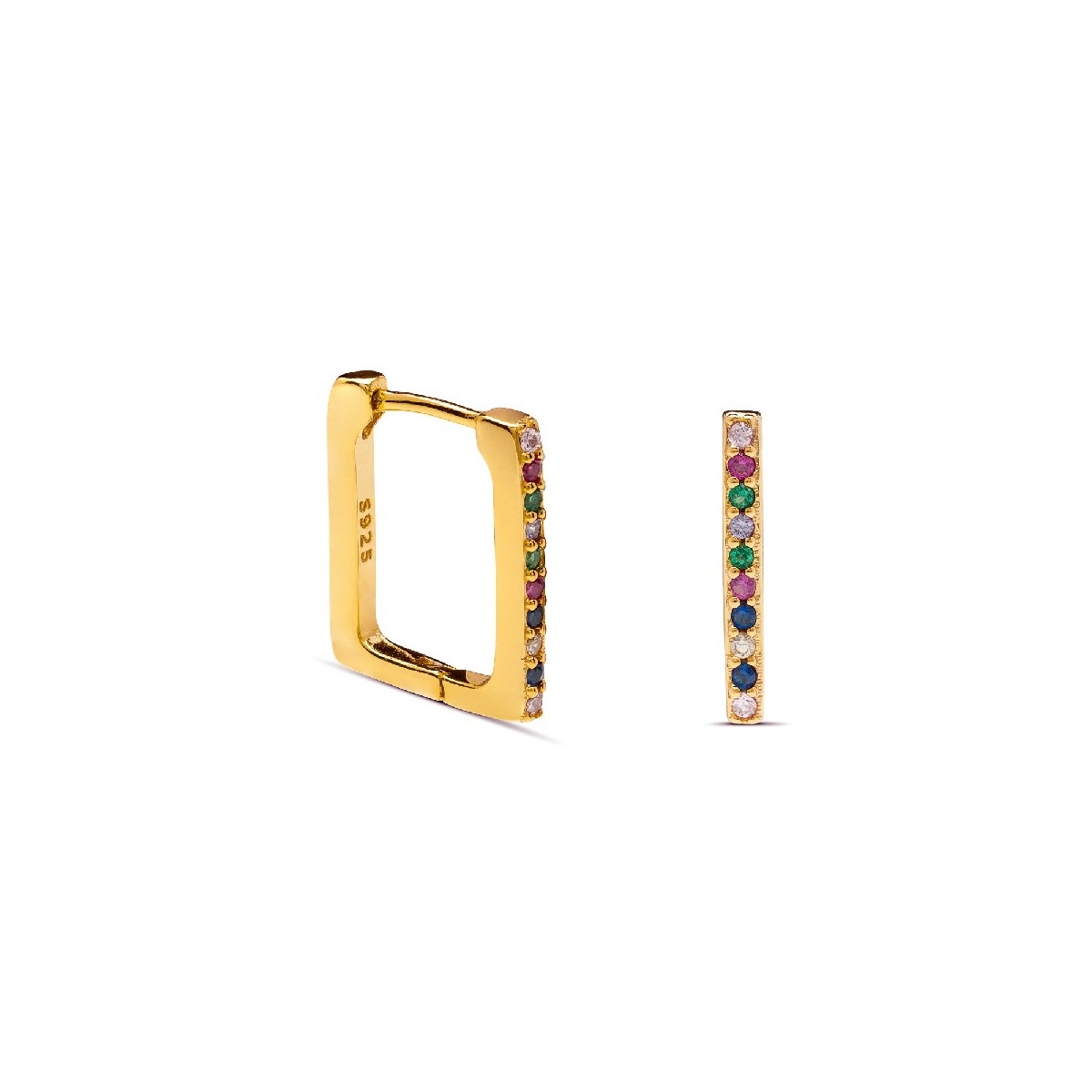 PENDIENTE RECTANGULAR CON CZ - PE6011CH/24