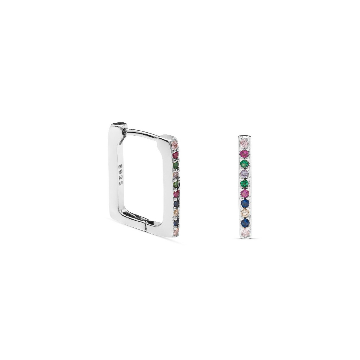 PENDIENTE RECTANGULAR CON CZ - PE6011R/24