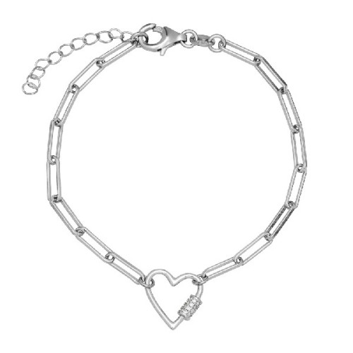 P. CADENA RECTANGULAR CENTRO CORAZON CZ - PU5288R
