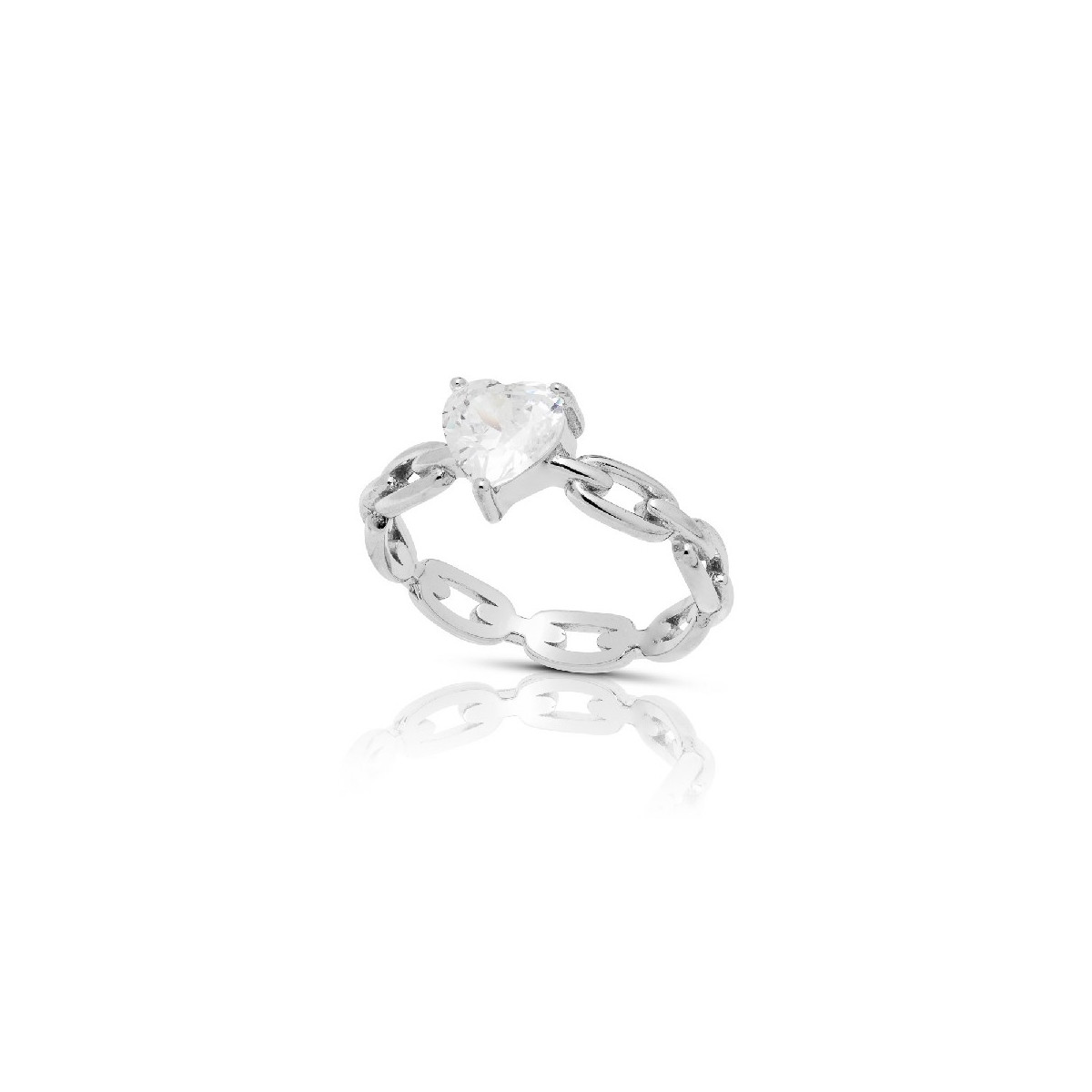 SORTIJA CIRCONITA CORAZON ESLABONES OVAL - SO1491R