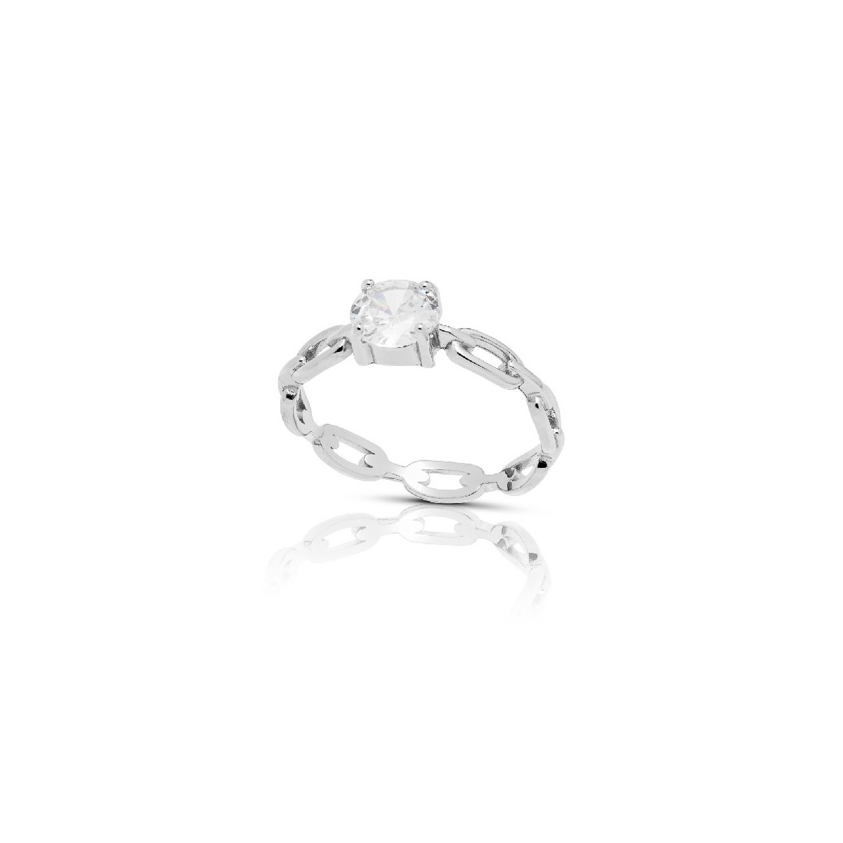 SORTIJA CIRCONITA REDONDA ESLABON OVAL - SO1493R