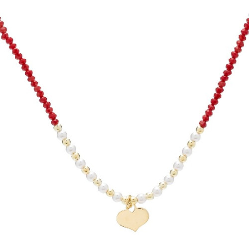 G. PIEDRAS FACETADA+PERLA CENTRO CORAZON - GA1686CH/13