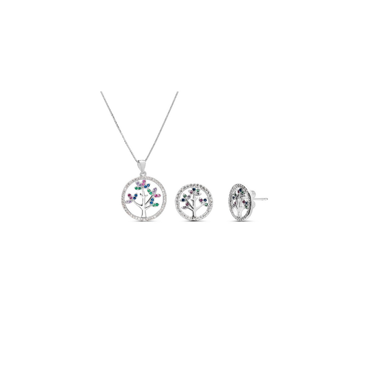JUEGO ARBOL VIDA CZ MULTI COLOR - JU2923