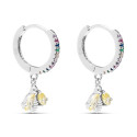 PENDIENTE ARO CZ MULTICOLOR + ABEJA - PE5847/24R
